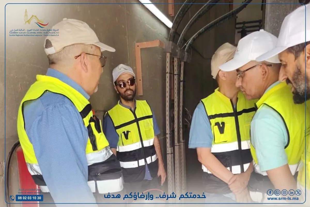 المدير العام يتفقد جاهزية المنشآت والتجهيزات ويؤكد على ضمان استمرارية وجودة الخدمات بالعيون وفم الواد والمرسى
