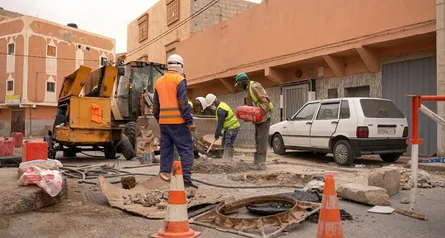 الشركة الجهوية متعددة الخدمات العيون الساقية الحمراء تواصل تدخلاتها الميدانية لتأهيل وتقوية شبكة التطهير السائل